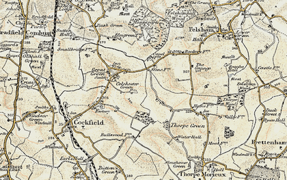 Old map of Bull's Wood in 1899-1901