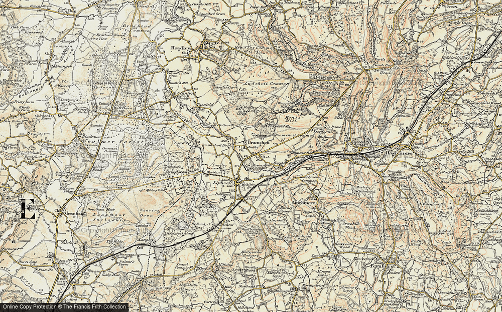 Old Map of Cold Ash Hill, 1897-1900 in 1897-1900