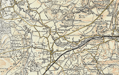 Old map of Cold Ash Hill in 1897-1900