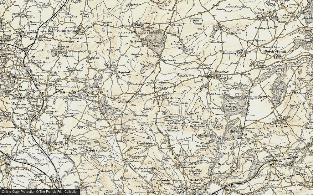 Old Map of Cold Ashton, 1899 in 1899
