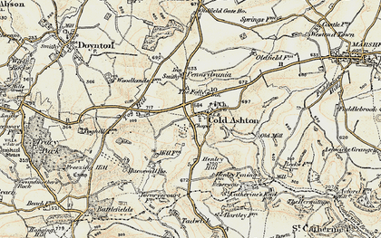 Old map of Cold Ashton in 1899