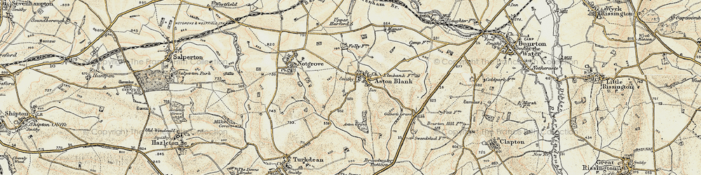 Old map of Aston Grove in 1898-1899