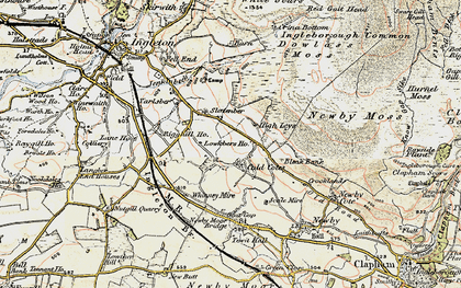Old map of Boggarts Roaring Holes in 1903-1904