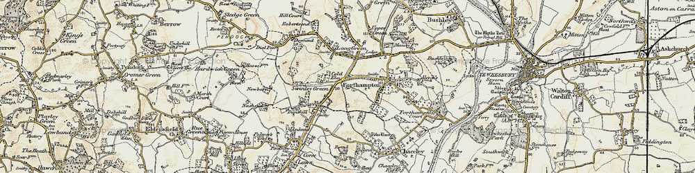 Old map of Cold Elm in 1899-1900