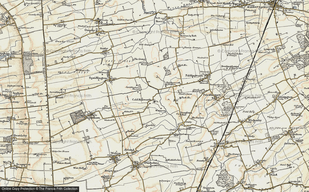 Old Map of Cold Hanworth, 1902-1903 in 1902-1903