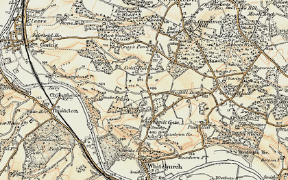Old map of Bozedown Ho in 1897-1900