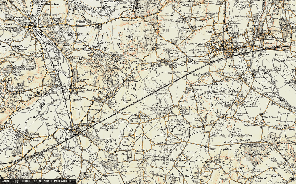 Old Map of Cold Harbour, 1897-1909 in 1897-1909