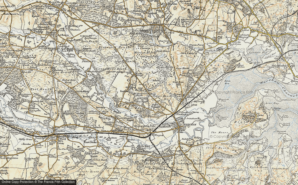 Old Map of Cold Harbour, 1899-1909 in 1899-1909