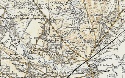 Old map of Cold Harbour in 1899-1909