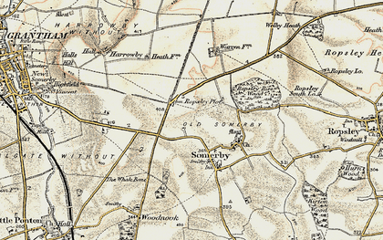 Old map of Welby Warren in 1902-1903