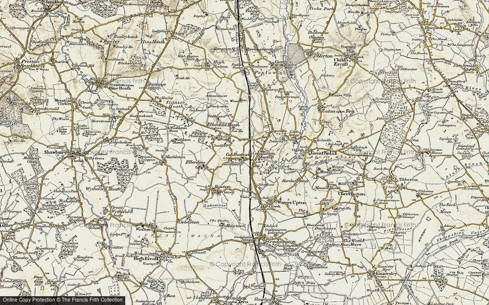 Old Map of Cold Hatton, 1902 in 1902