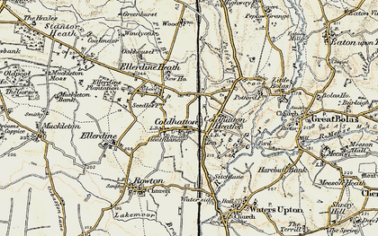 Old map of Cold Hatton in 1902