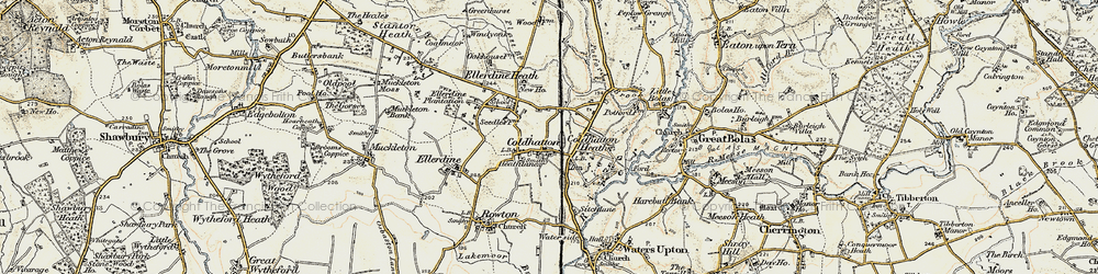 Old map of Cold Hatton in 1902
