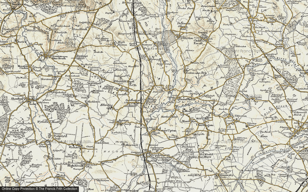 Old Map of Cold Hatton Heath, 1902 in 1902