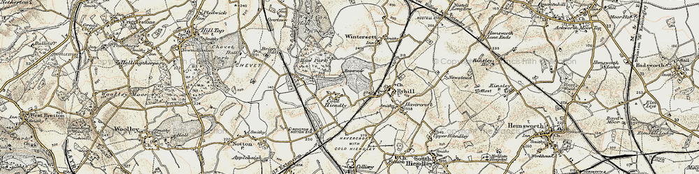 Old map of Cold Hiendley in 1903