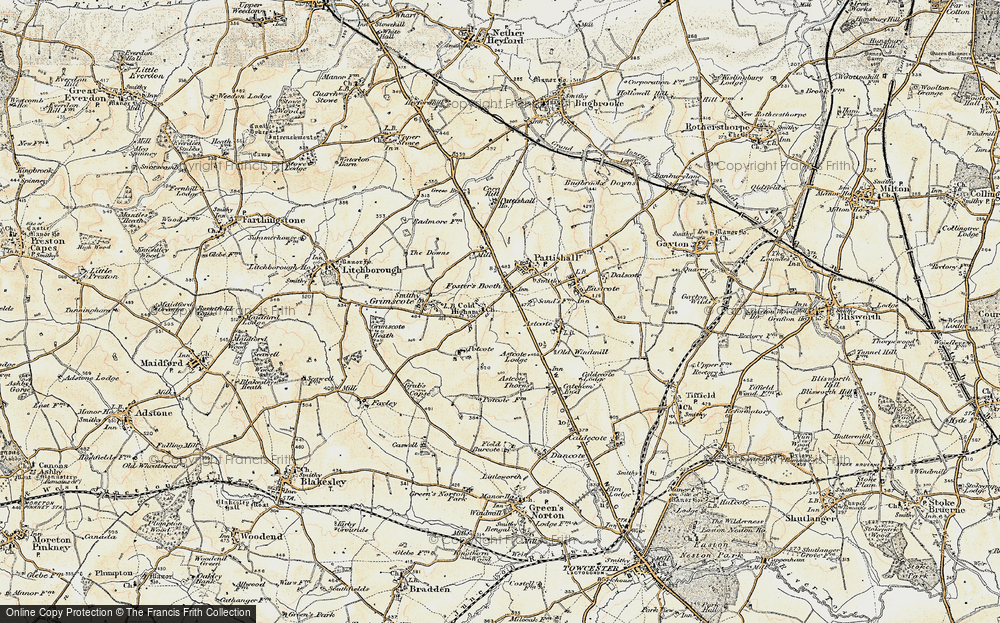 Old Map of Cold Higham, 1898-1901 in 1898-1901