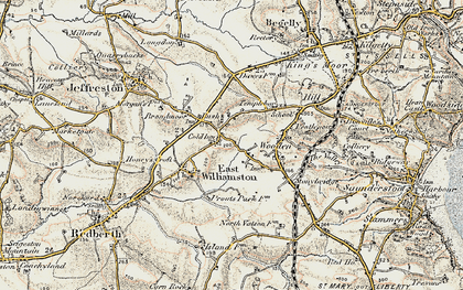 Old map of Cold Inn in 1901