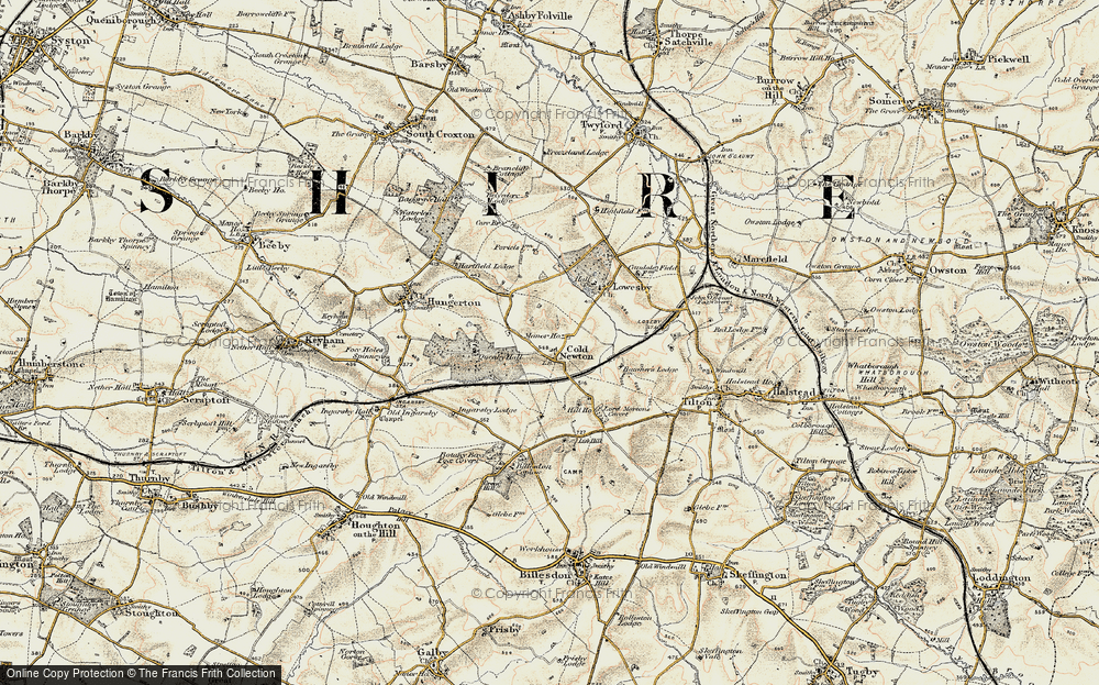 Old Map of Historic Map covering Botany Bay Fox Covert in 1901-1903