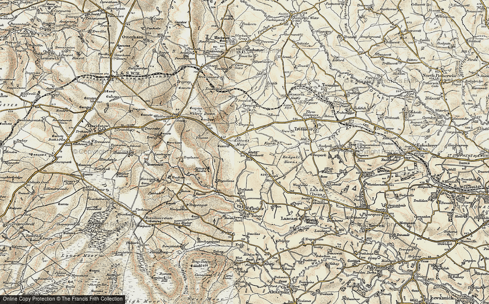 Old Map of Cold Northcott, 1900 in 1900