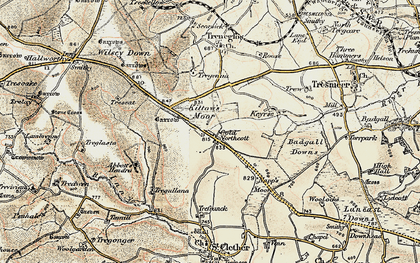 Old map of Cold Northcott in 1900