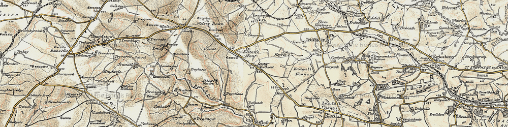 Old map of Cold Northcott in 1900