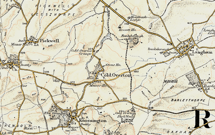 Old map of Cold Overton in 1901-1903