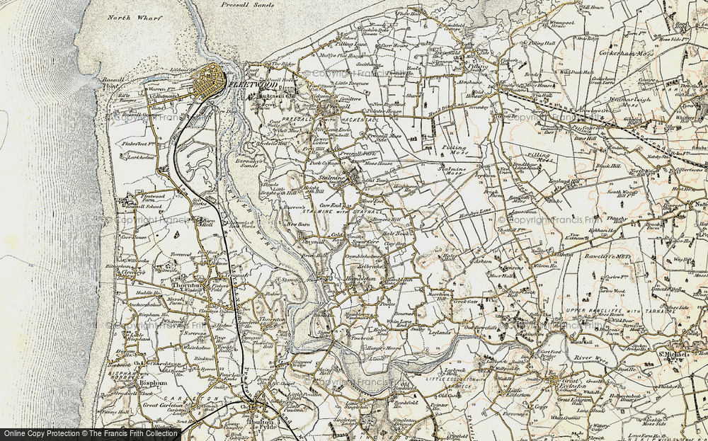 Old Map of Cold Row, 1903-1904 in 1903-1904