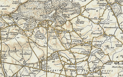 Old map of Cold Well in 1902