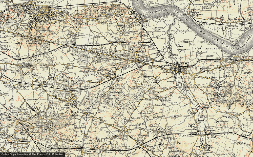 Old Map of Coldblow, 1898 in 1898