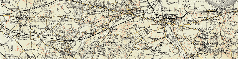Old map of Coldblow in 1898