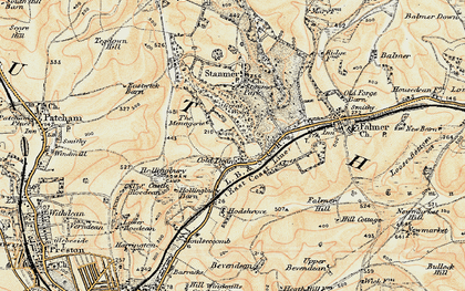 Old map of Coldean in 1898