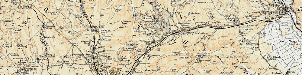 Old map of Coldean in 1898