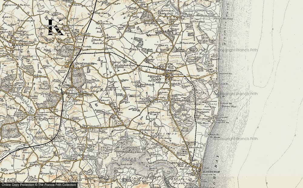 Old Map of Coldfair Green, 1898-1901 in 1898-1901