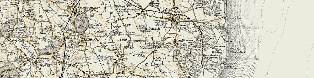 Old map of Coldfair Green in 1898-1901