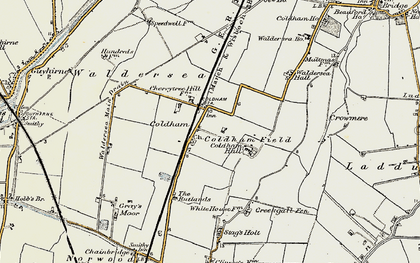 Old map of Coldham in 1901-1902