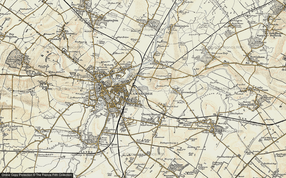 Old Map of Coldham's Common, 1899-1901 in 1899-1901