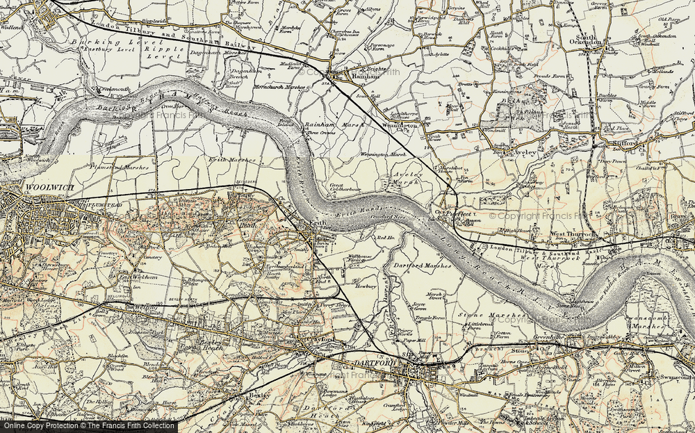 Old Map of Coldharbour, 1897-1898 in 1897-1898