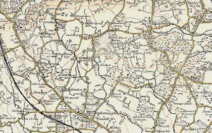 Old map of Coldharbour in 1897-1898