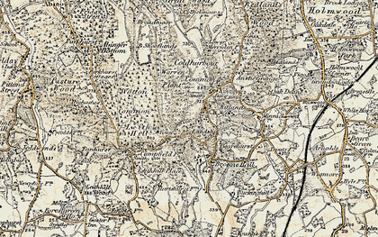 Old map of Bearehurst in 1898-1909