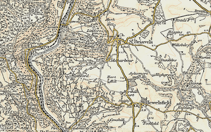 Old map of Coldharbour in 1899-1900