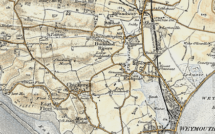 Old map of Coldharbour in 1899