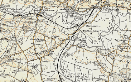 Old map of Coldwaltham in 1897-1900