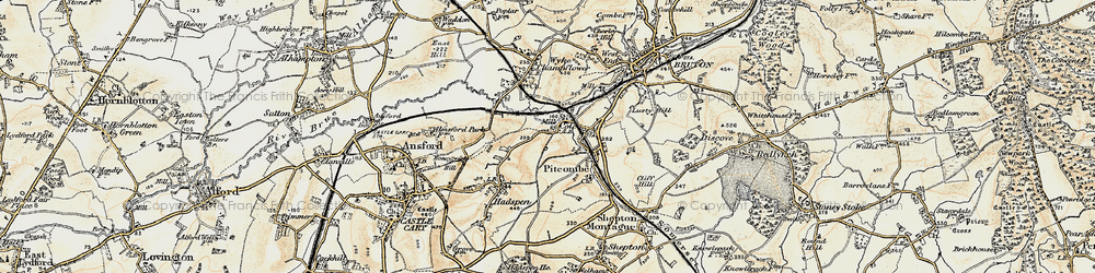 Old map of Cole in 1899