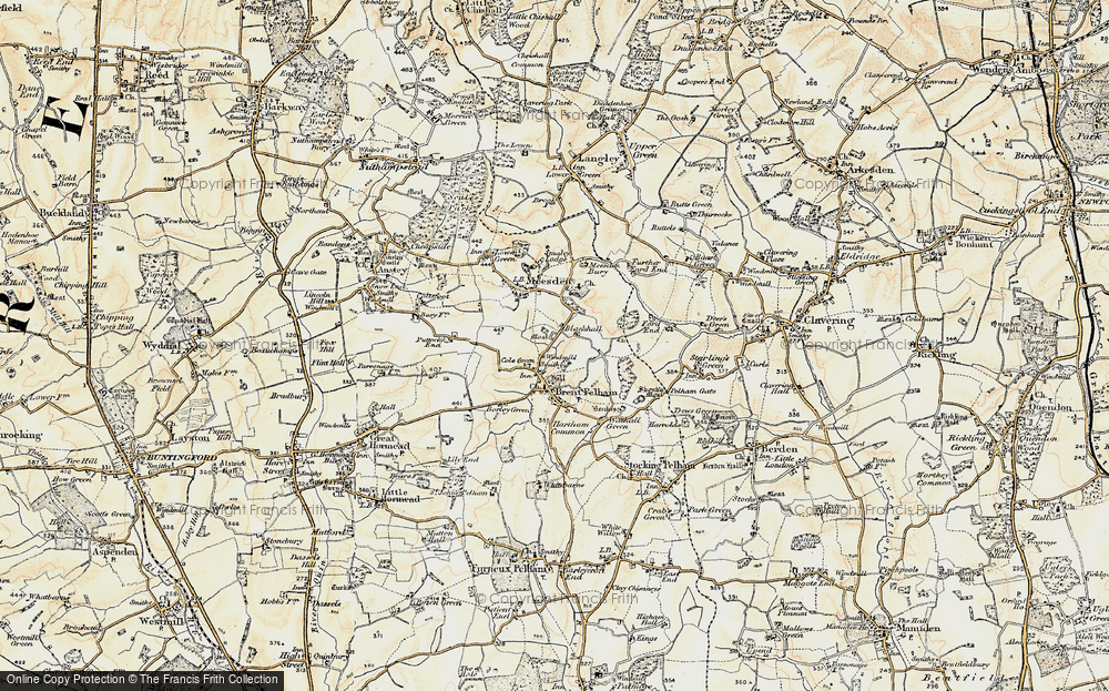Old Map of Cole Green, 1898-1899 in 1898-1899
