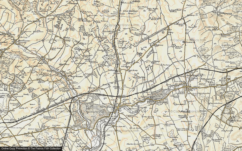 Old Map of Historic Map covering Whitnal in 1897-1900