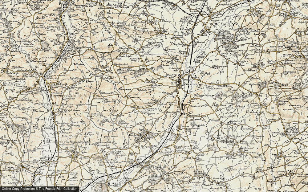 Old Map of Colebrook, 1898-1900 in 1898-1900