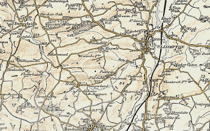 Old map of Colebrook in 1898-1900