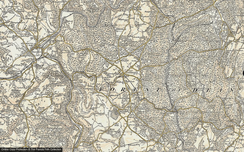 Old Map of Coleford, 1899-1900 in 1899-1900