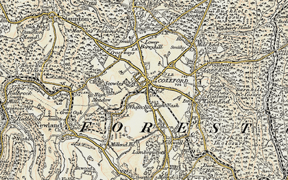 Old map of Coleford in 1899-1900