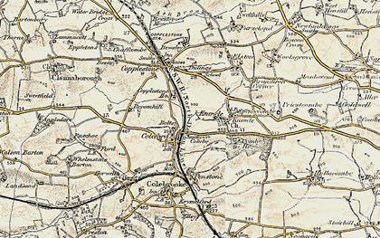 Old map of Coleford in 1899-1900